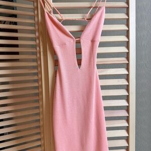 Oh Polly Pink Backless Dress
